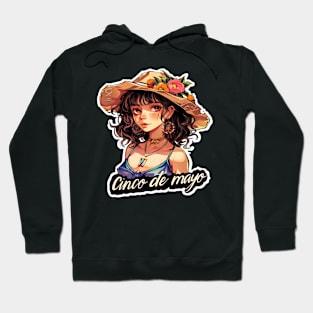 Mexican anime girls cinco de mayo with sumbrero Hoodie